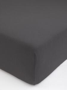 Jersey plachta s elastanom Deluxe 90 × 200 cm – tmavosivá