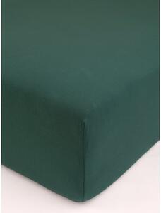 Jersey plachta s elastanom Deluxe 90 × 200 cm – tmavozelená
