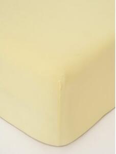 Jersey plachta do postieľky Classic 60 × 120 cm - pastelová žltá
