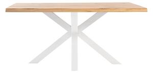 MUZZA Stôl cerga 200 x 100 cm biely