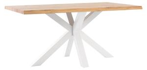 MUZZA Stôl cerga 140 x 90 cm biely