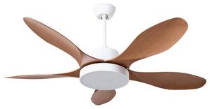 Stropný ventilátor so svetlom svetlohnedý syntetický materiál diaľkové ovládanie moderný škandinávsky štýl obývacia izba