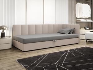 Jednolôžková posteľ 100x195 MANKA PLUS 2 - svetlo šedá / ecru