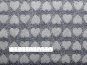 Biante Mikroplyšová deka MIP-031 Srdiečka na sivom 100x150 cm