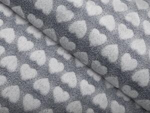 Biante Mikroplyšová deka MIP-031 Srdiečka na sivom 150x200 cm