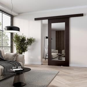Posuvné dvere so zrkadlom BARRET 9 - 96 cm, wenge