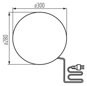 Kanlux 45931 - Vonkajšia lampa STONO 1xE27/20W/230V priemer 30 cm IP65 biela