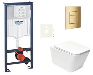 Závesný WC set do ľahkých stien / predstenová montáž SAT Infinitio SIKOGRSIN12SCGL0