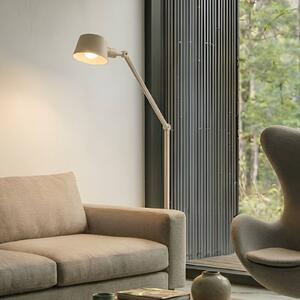 Lucande Stojacia lampa Silka, 173 cm, béžové, nastaviteľné, E27, Krémová / jantárovo žltá, Pracovňa / Kancelária, kov, Moderný, Stolová lampa