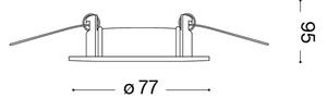 Ideal Lux - Zapustené svietidlo JAZZ 1xGU10/50W/230V pr. 7,7 cm lesklý chróm