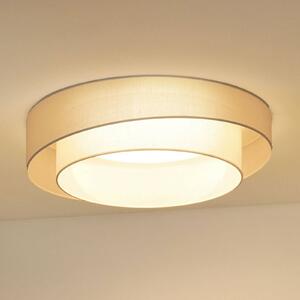 Stropné LED svetlo Luneta, biela/biela, Ø 60 cm, 3-stupňové stmievateľné