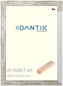 DANTIK rám na obraz 21x29,7 | PAINT žlutá malá (Sklo Čiré)