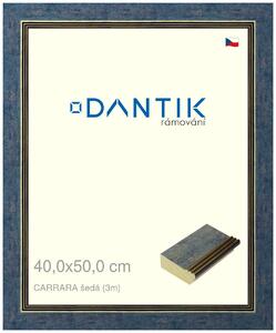 DANTIK rám na obraz 40x50 | Vyřazeno | CARRARA šedá (Plexi Čiré)