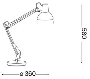 Ideal Lux - Stolná lampa WALLY 1xE27/42W/230V čierna/medená