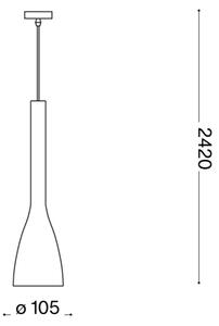 Ideal Lux - Luster FLUT na lanku 1xE14/40W/230V, priemer 10,5 cm, biely