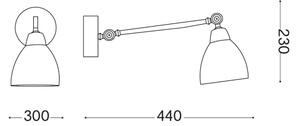 Ideal Lux - Nástenné svietidlo NEWTON 1xE27/42W/230V lesklý chróm