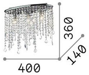 Ideal Lux - Krištáľové stropné svietidlo RAIN 3xE14/40W/230V lesklý chróm
