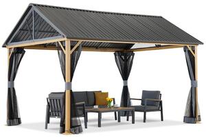 Kovový záhradný altánok Teramo s moskytiérou 3x4 Garden Point