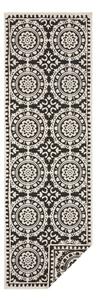 Čierno-krémový vonkajší koberec NORTHRUGS Jardin, 80 x 250 cm