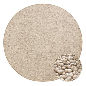Svetlohnedý okrúhly koberec ø 200 cm Wolly – BT Carpet