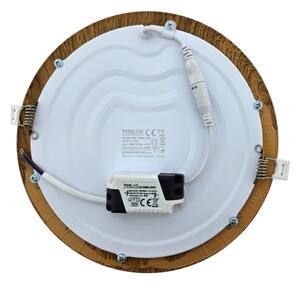 LED Podhľadové svietidlo CIRCLE LED/18W/230V 4200K pr. 22 cm hnedá