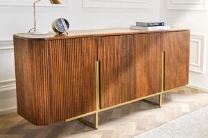 Bočný stolík GATSBY 160cm retro štýl mango zlato
