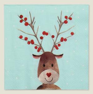 Vianočné obrúsky Reindeer Dots 20 szt