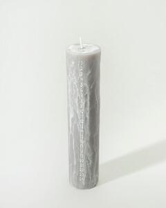 Sivá adventná sviečka 25 cm
