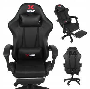 Herné kreslo Xgaming s podnožkou - čierne