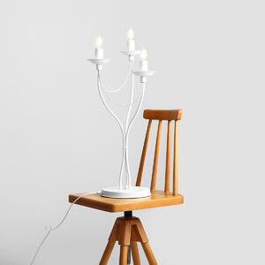 Aldex ROSE WHITE | Stolná lampa v klasickom štýle Variant: Trojplameňová