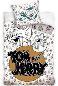 Bavlnené posteľné obliečky Tom & Jerry - 100% bavlna - 70 x 90 cm + 140 x 200 cm