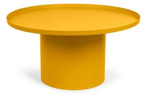 MUZZA Okrúhly odkladací stolík charu Ø 72 cm žltý