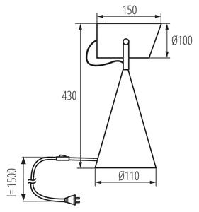 Kanlux 36260 - Stolová lampa LARATA 1xE27/5W/230V biela