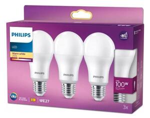 SADA 3x LED žiaroviek Philips A60 E27/13W/230V 2700K