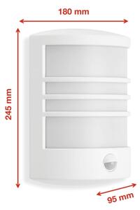 Telefunken 315506TF-LED Vonkajšie nástenné svietidlo so senzorom LED/12W/230V IP44