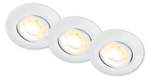 Briloner 7586036 - SADA 3xLED kúpeľňové podhľadové svietidlo KLIRA LED/4,9W/230V IP23 biela
