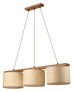 Luster na lanku AIDA 3xE27/15W/230V pr. 25 cm dub/rafia