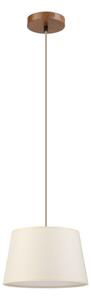 Závesný luster AIDA na lanku 1xE27/15W/230V pr. 25 cm dub/krémová