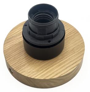 Stropné svietidlo HARMA WOOD, 1xE27/15W/230V, dub/biela, priemer 25 cm