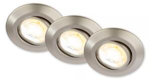 Briloner 7586032 - sada 3x LED kúpeľňových podhľadových svietidiel KLIRA LED/4,9W/230V IP23 chróm