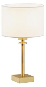 Argon 8047 - Stolná lampa ABBANO 1xE27/15W/230V mosadz/biela