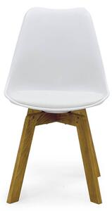 MUZZA Jedálenská stolička olec biela