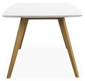 MUZZA Jedálenský stôl base 185 x 95 cm biely