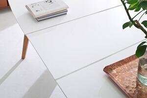 MUZZA Rozkladací jedálenský stôl base 160 (205) x 95 cm biely