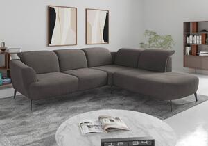 ROHOVÁ SEDAČKA, textil, grafitová Sit & More - Sedačky, Online Only