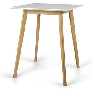 MUZZA Barový stôl base 80 x 80 cm biely