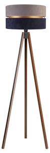 Duolla - Stojacia lampa DUO 1xE27/60W/230V pr. 44 cm šedá/modrá/wenge
