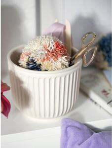 Biely miniatúrny kameninový kvetináč Kähler Design Hammershoi Flowerpot, ⌀ 11 cm