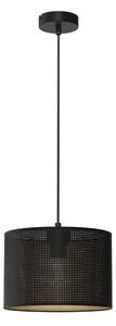 Luster na lanku LOFT SHADE 1xE27/60W/230V pr. 25 cm čierna/zlatá