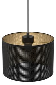 Luster na lanku LOFT SHADE 1xE27/60W/230V pr. 25 cm čierna/zlatá